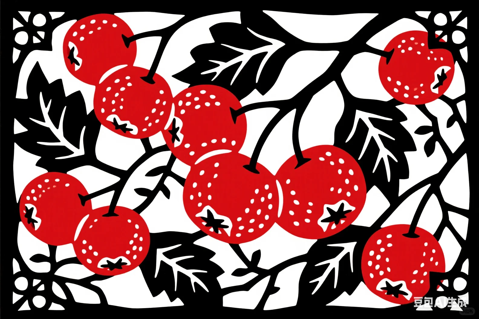 山楂主题剪纸
