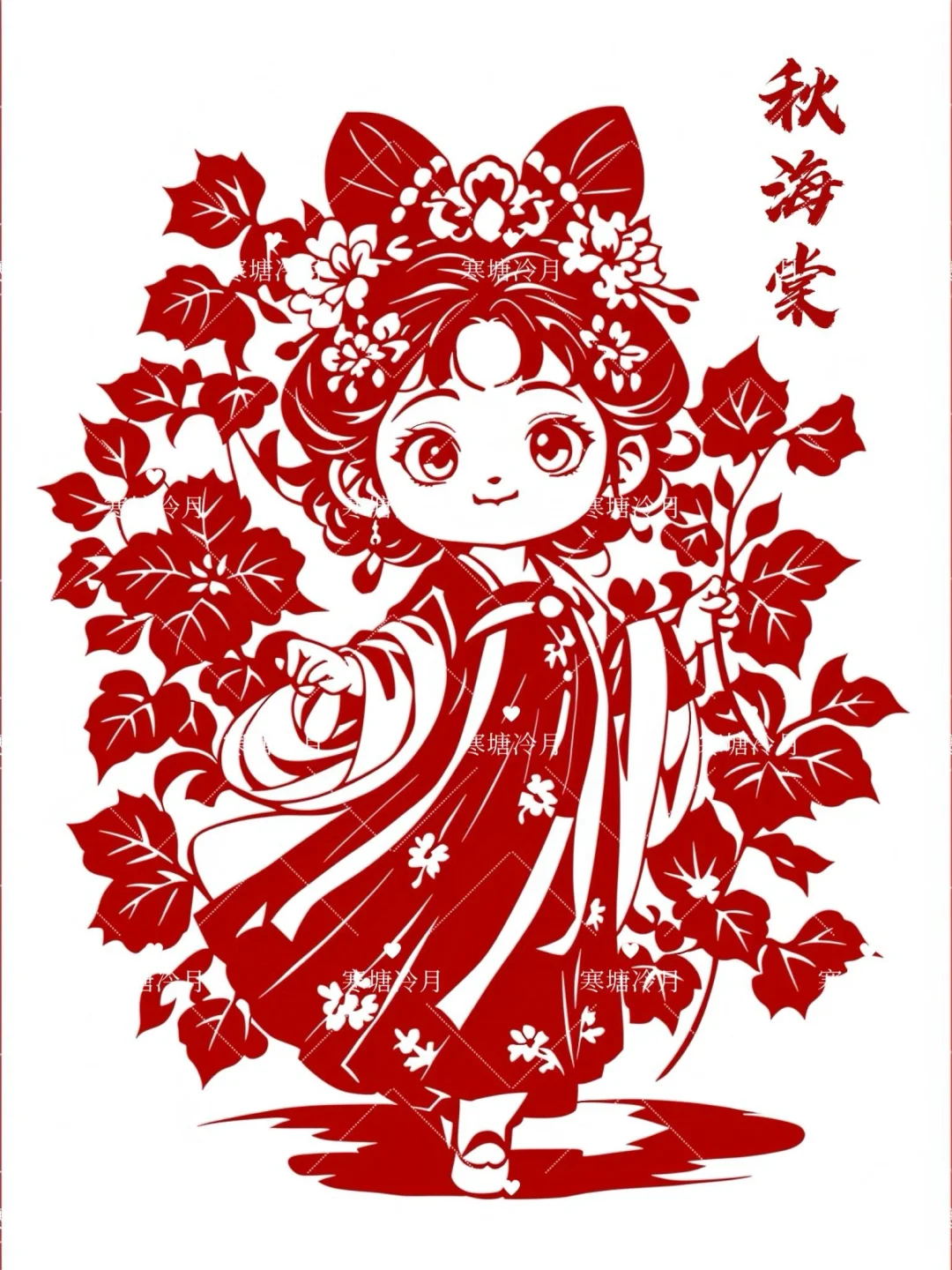 ?12月花神系列｜完结篇剪纸刻纸底稿分享