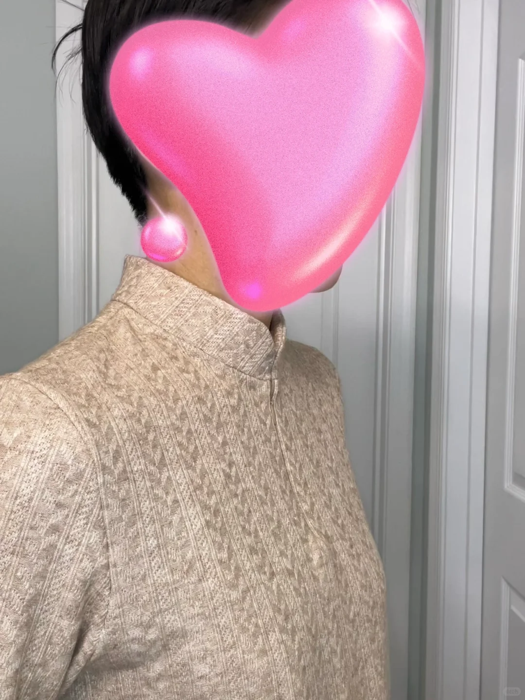 奇怪的搭配，小立领和隐形半门襟