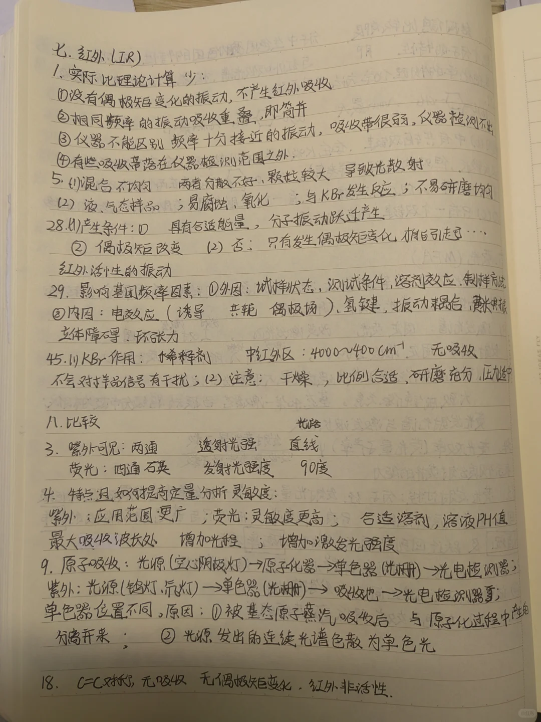 仪器分析期末考提纲 下
