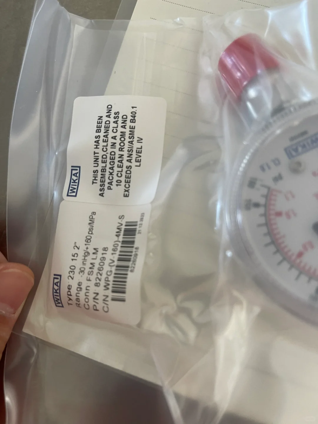 压力表 WIKA 背接 压力值-30-160 直立 项目