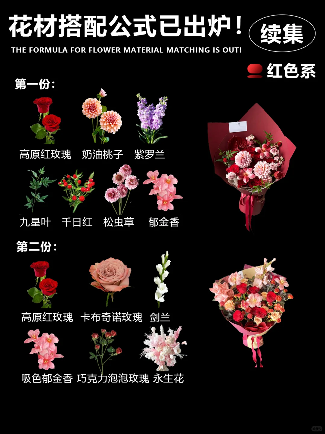 花材搭配万能公式续集｜高级感配色