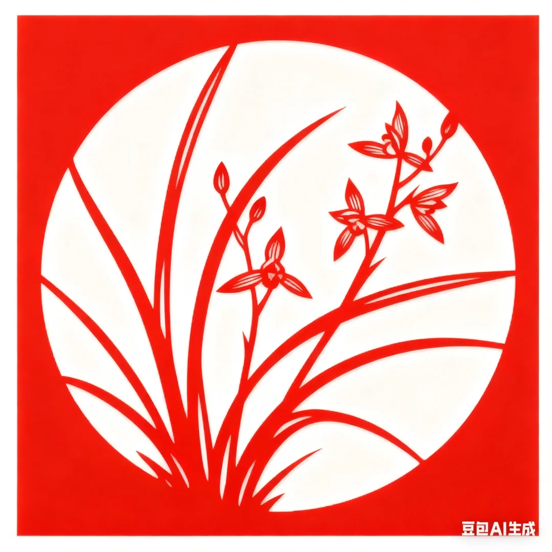 梅兰竹菊剪纸素材分享