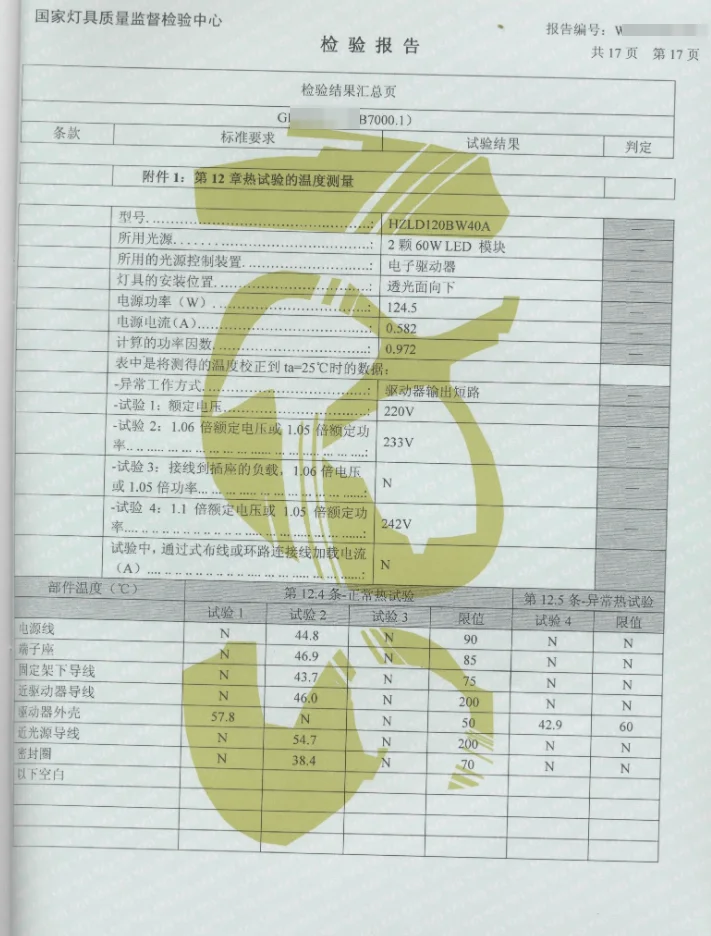 LED路灯道具检测报告办理，第三方检测