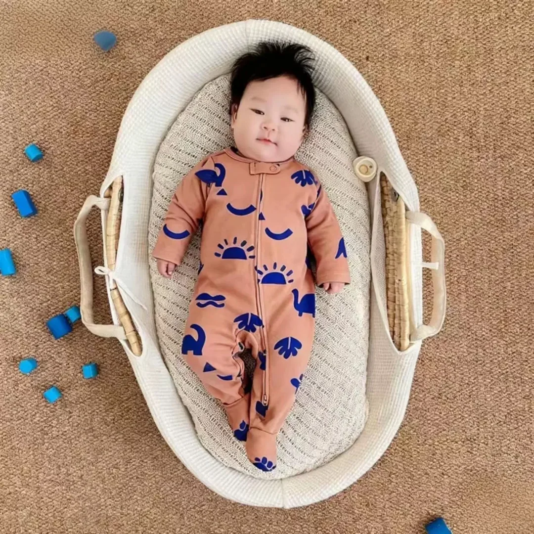 有宝妈分享下这种拉链的婴儿连体服好穿吗