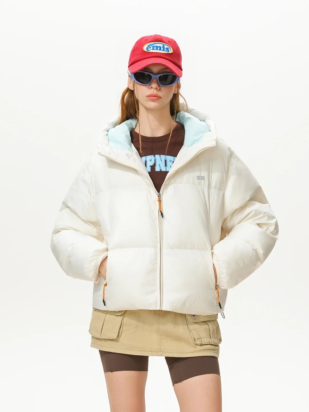 多巴胺撞色｜轻量化保暖短棉服