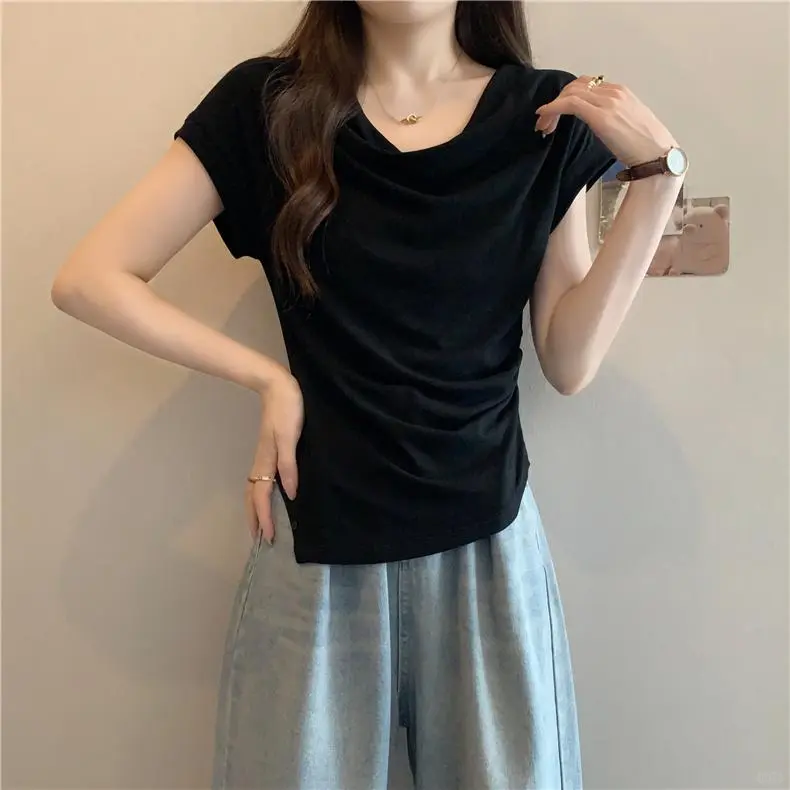 种草啦！?不对称设计感小众T恤