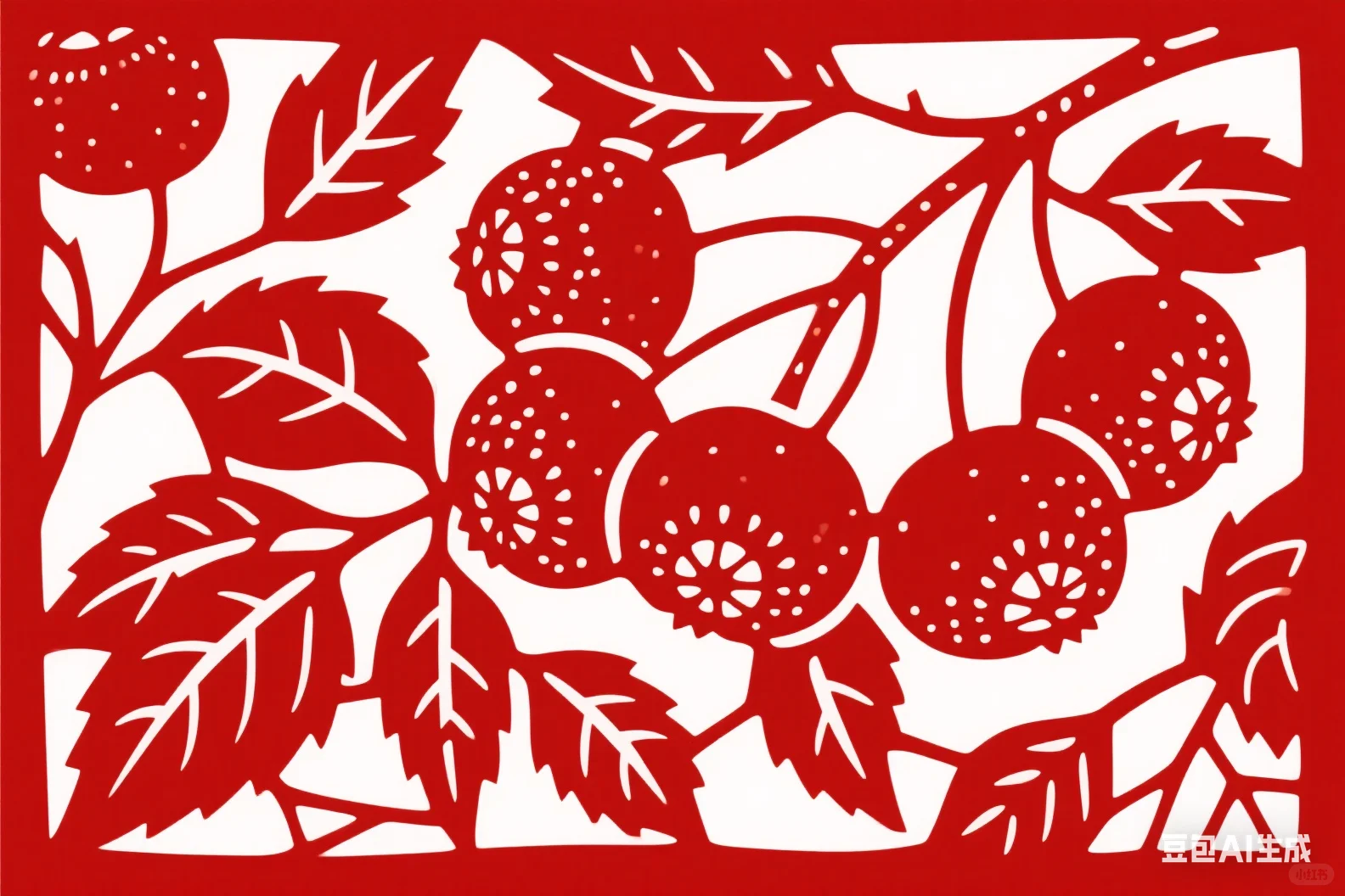 山楂主题剪纸
