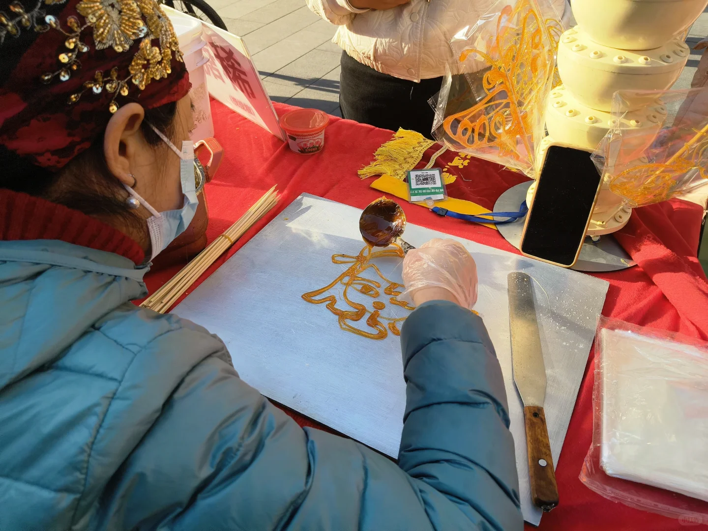 惊现超绝糖画哪吒? 就在湾里庙步行街