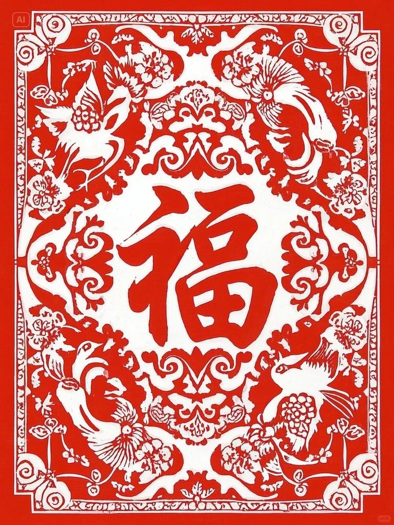 剪纸底稿（福）