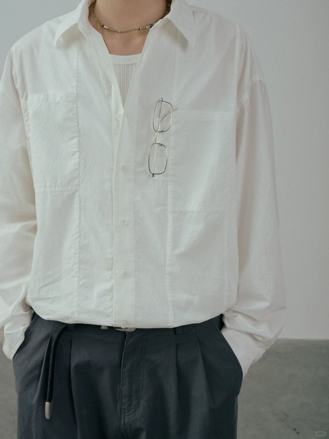 25SS早春新品*不规则设计解构白衬衫