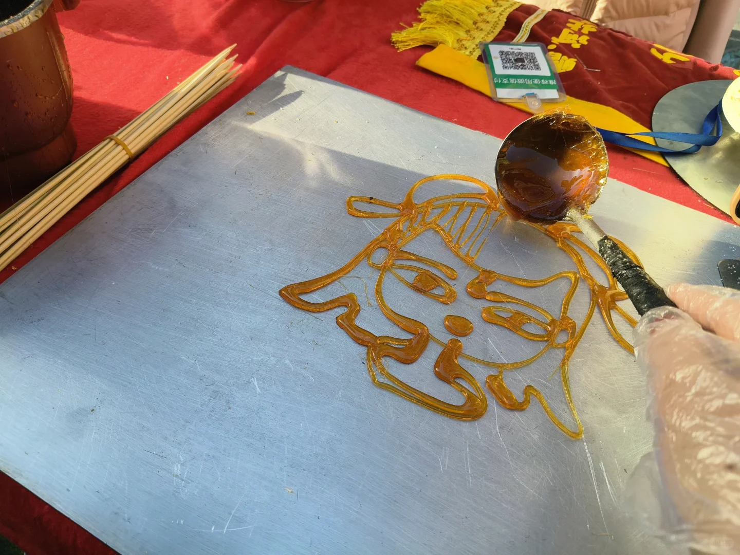 惊现超绝糖画哪吒? 就在湾里庙步行街