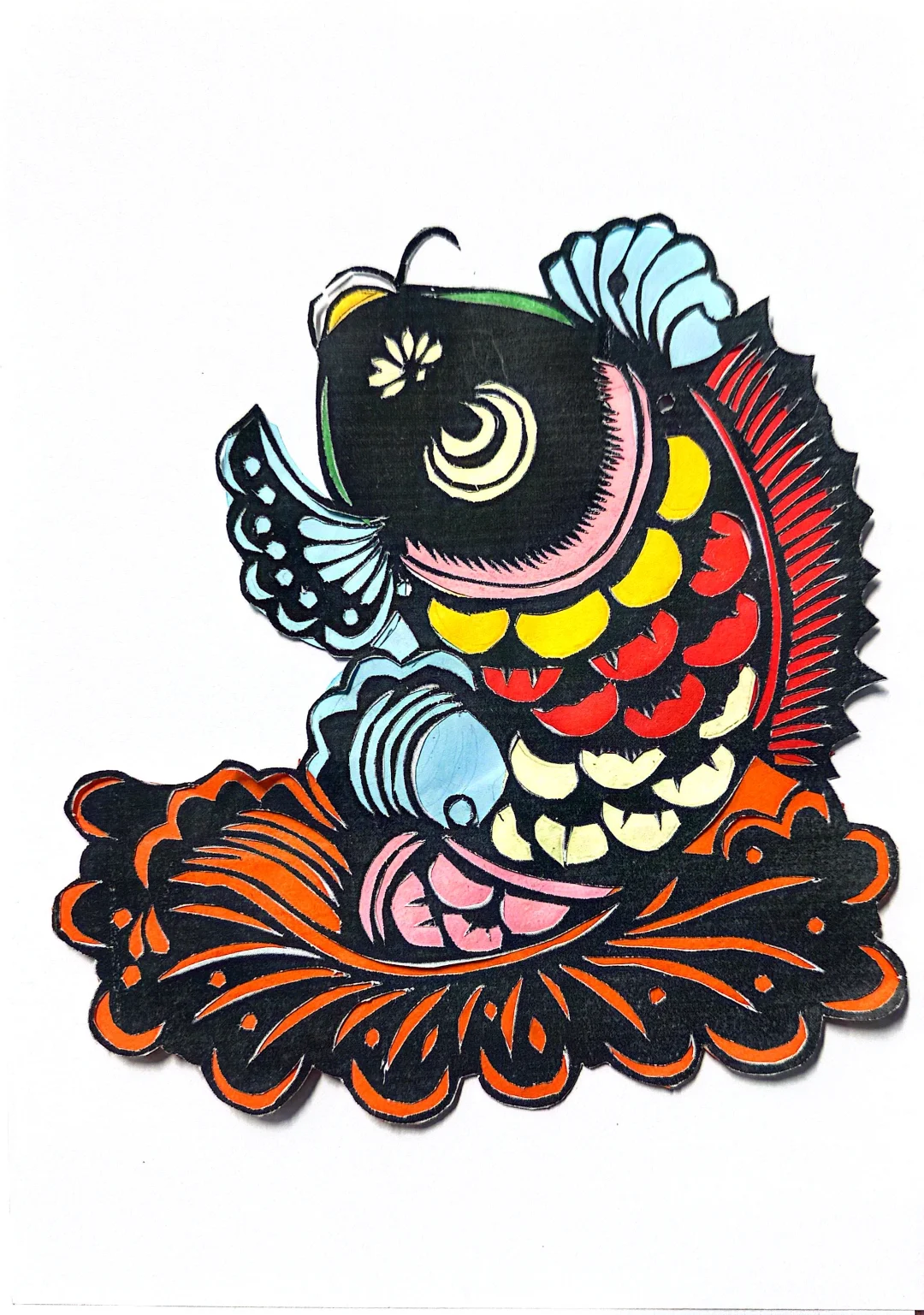 套色剪纸动物系列 学生作品系列