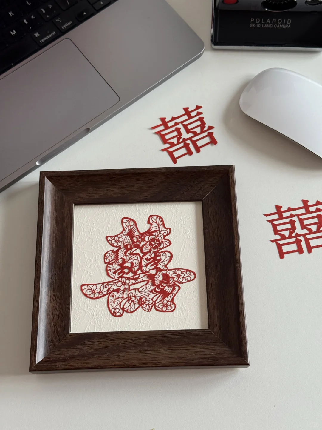 姐妹们，定制的双喜剪纸?太喜庆了！