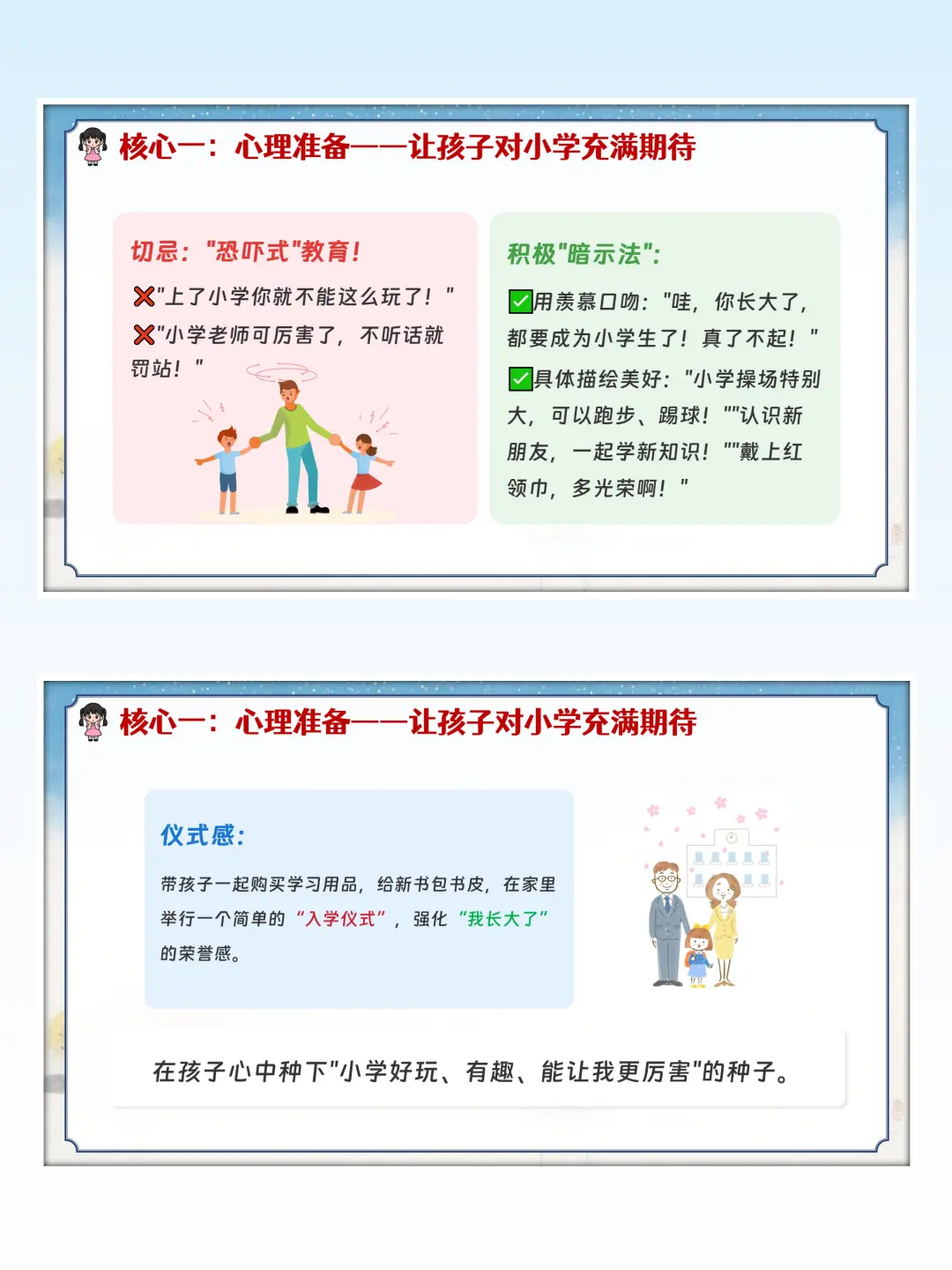 从小朋友到小学生，一年级家长会适应篇