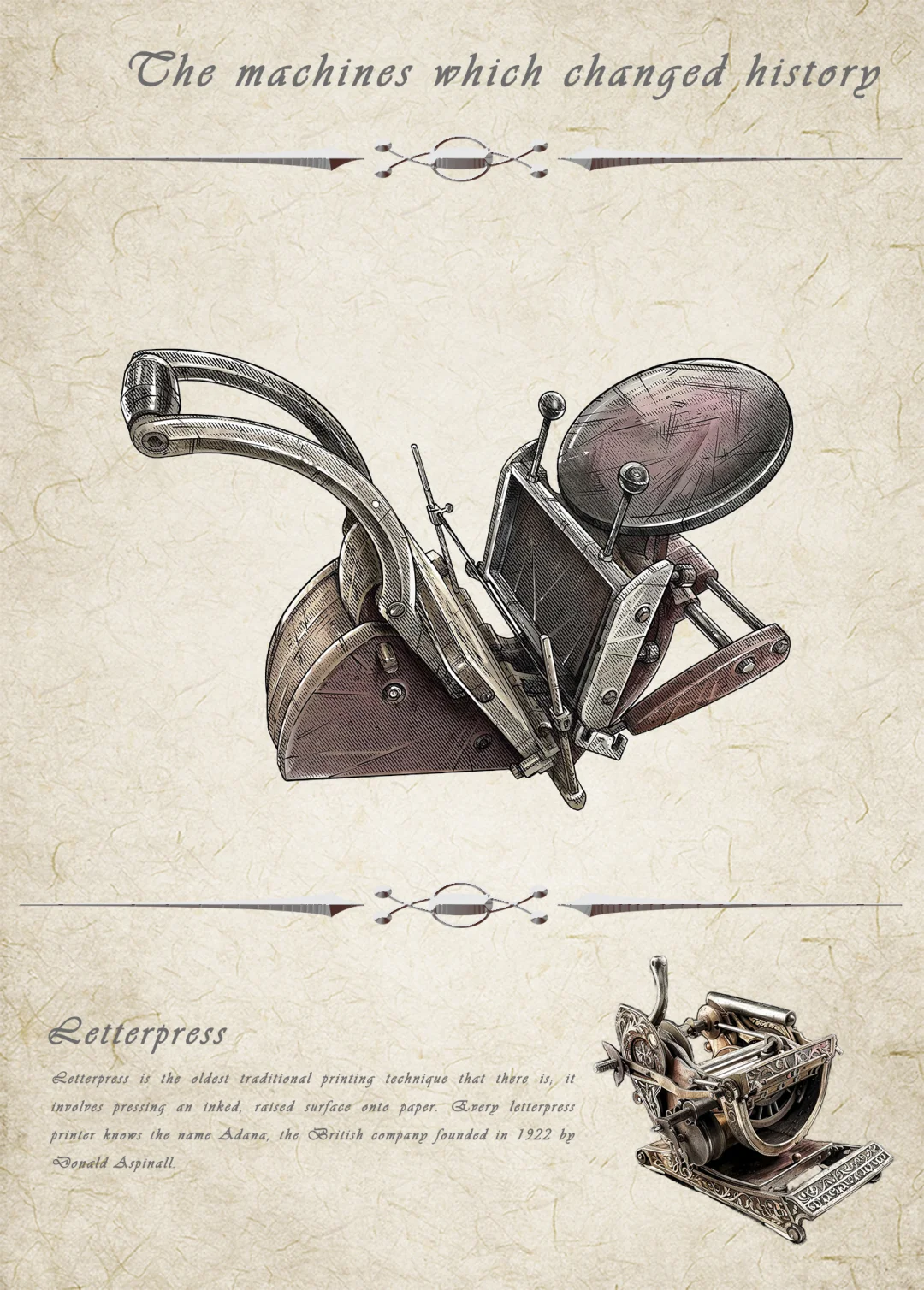 手绘机械•第017弹•凸版印刷机