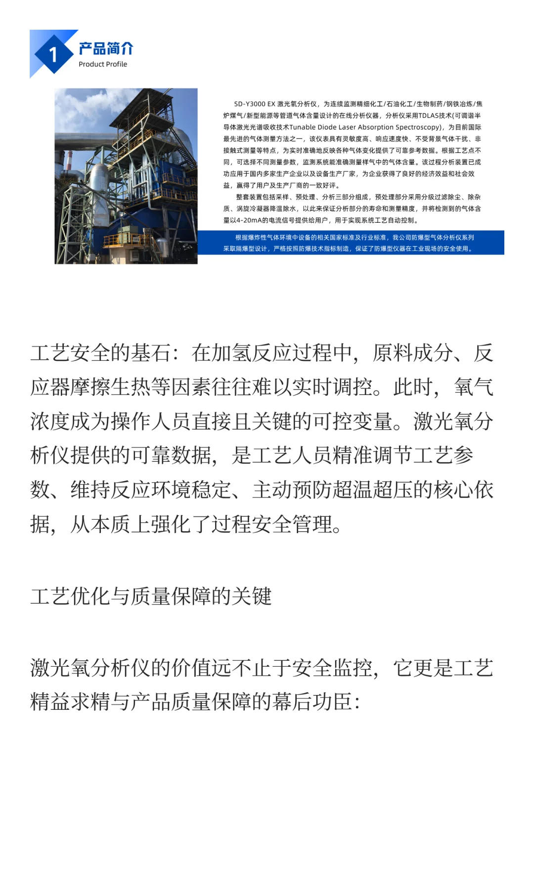 激光氧分析仪守护加氢反应釜安全高效运行