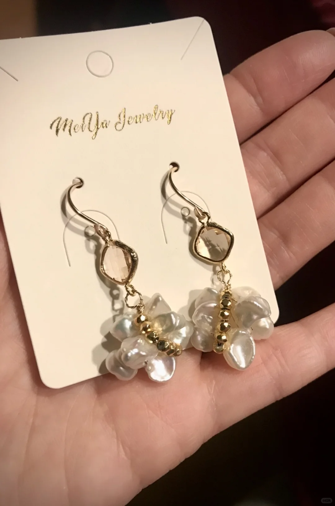 巴洛克碎银珍珠耳环 已预订