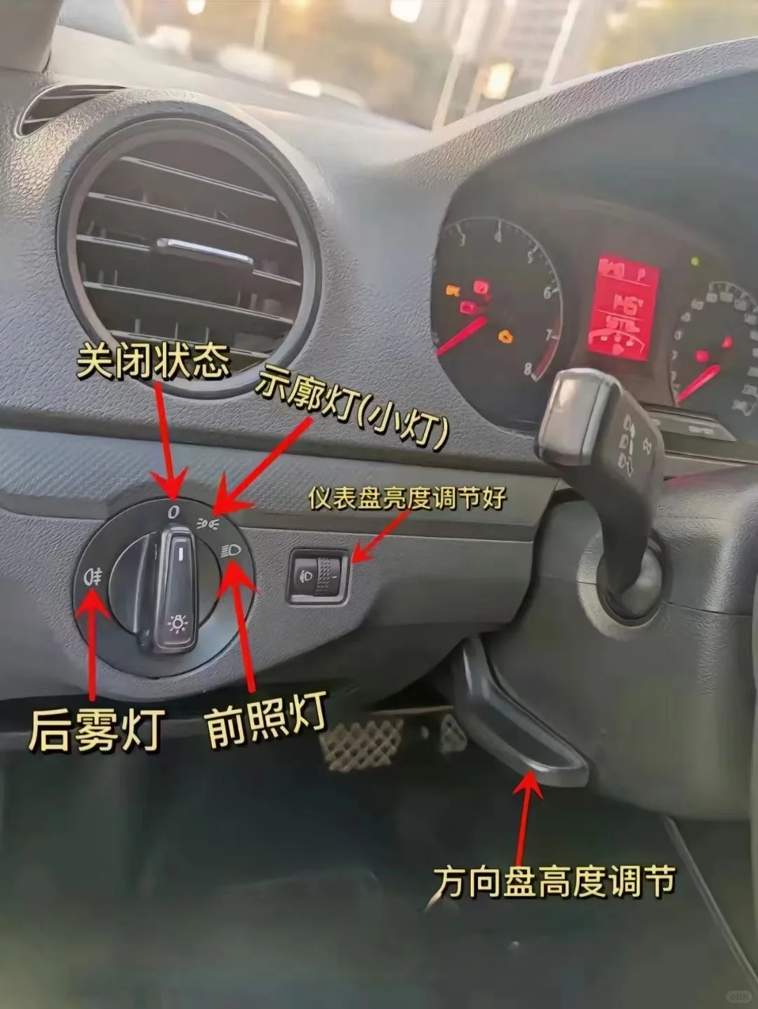 教你快速认识仪表盘指示灯光