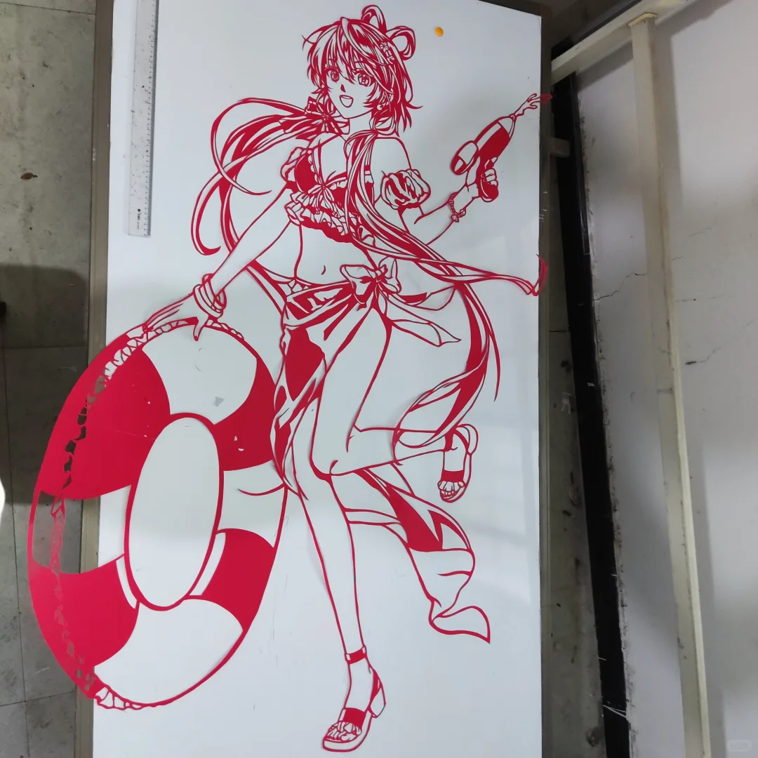 洛天依等身剪纸