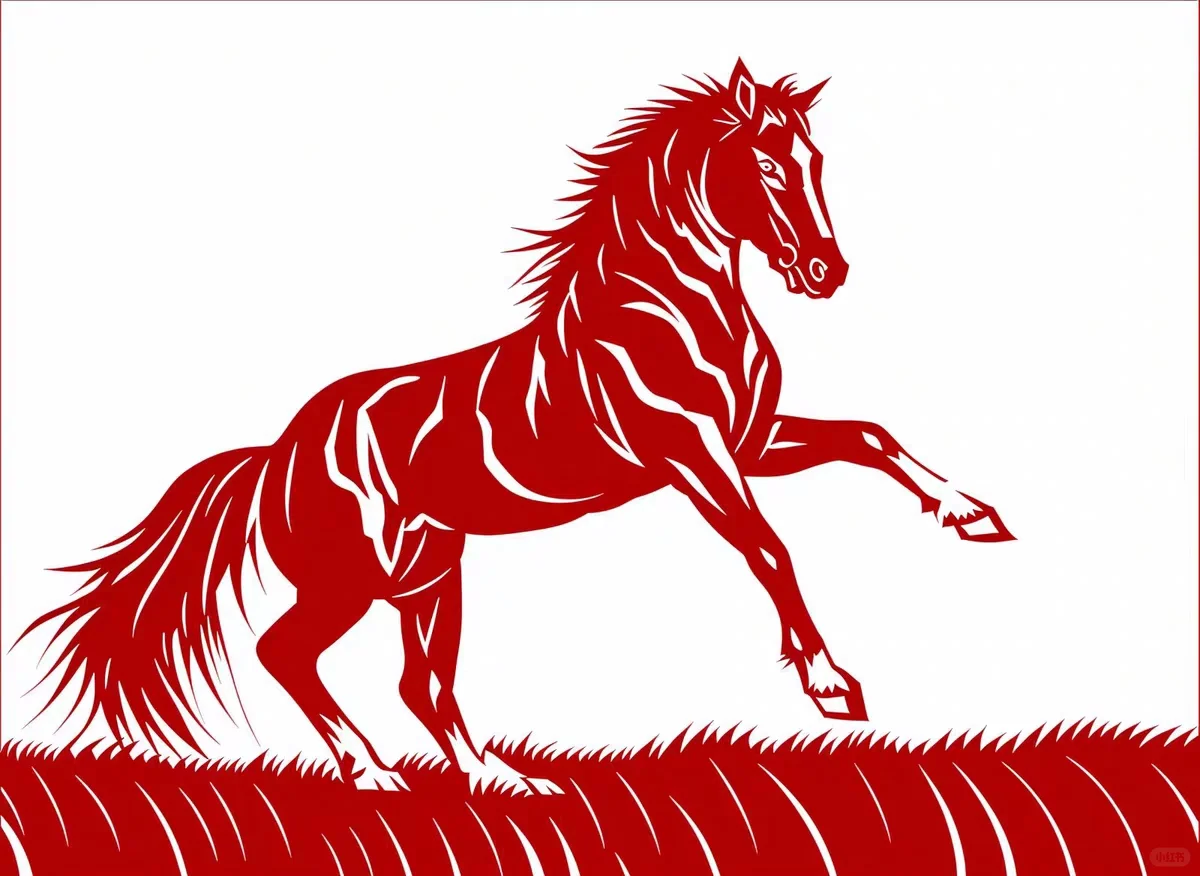 骏马剪纸