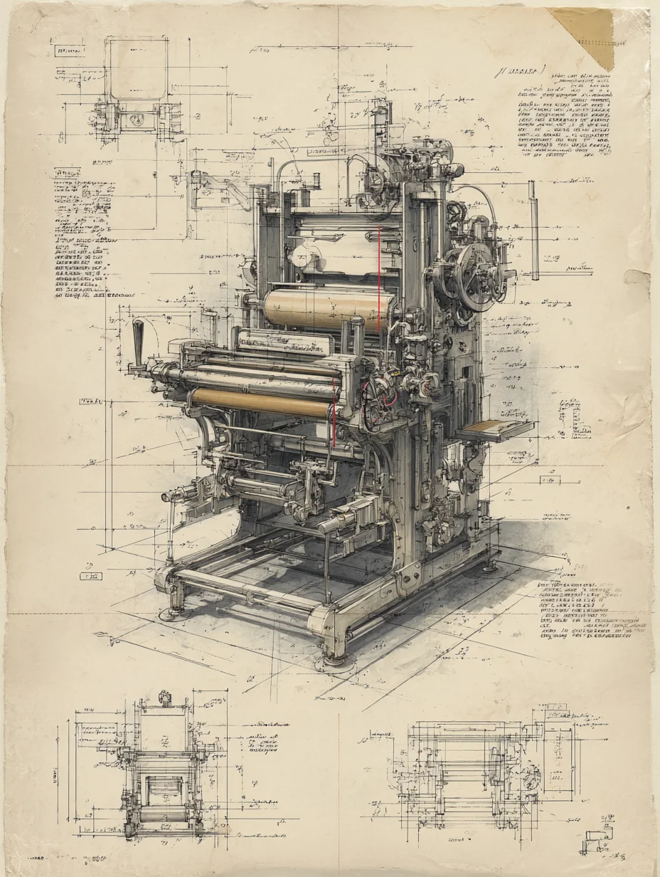 复古印刷机·设计草稿［咒语］