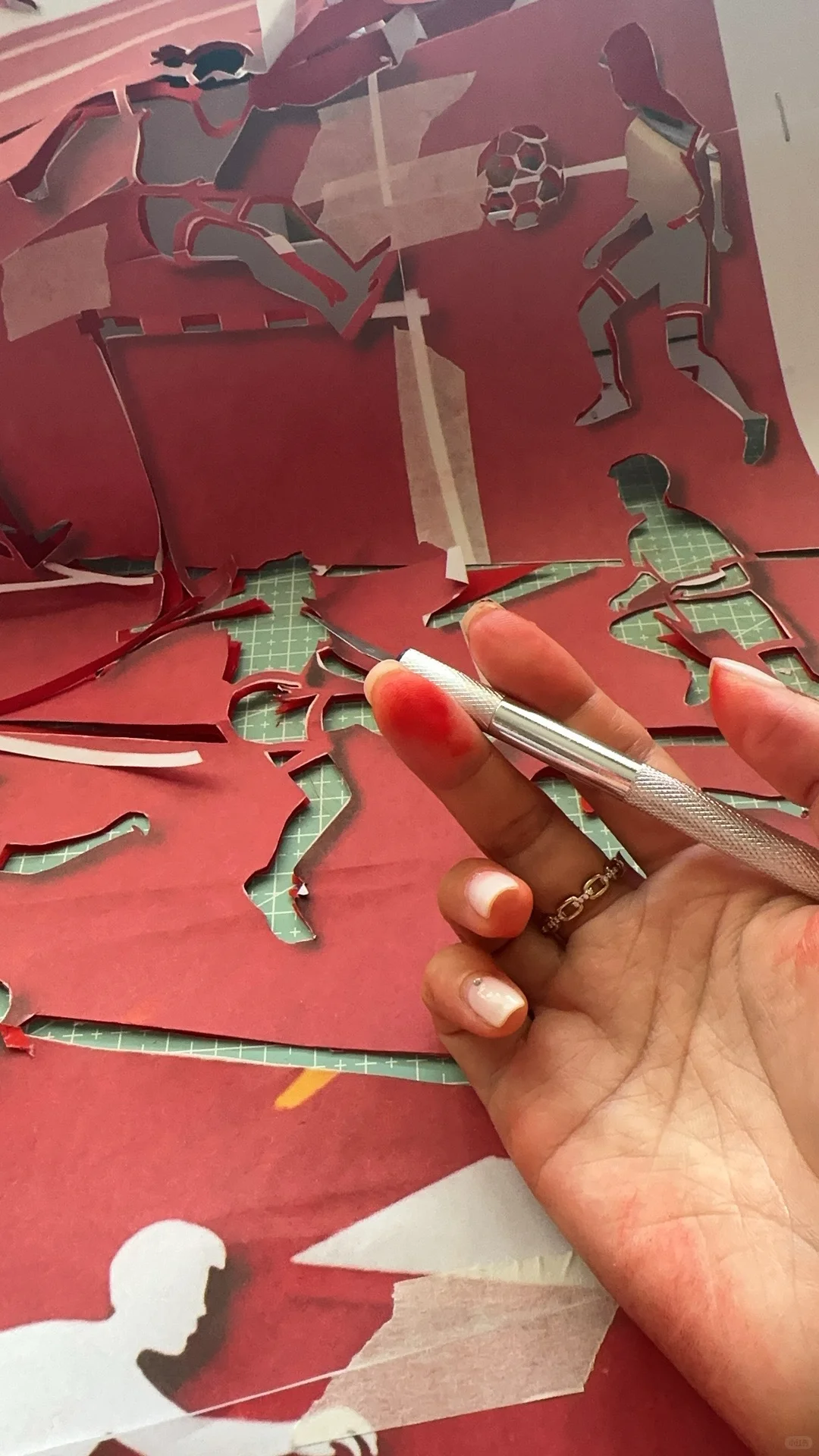 运动会剪纸秀剪纸画分享?