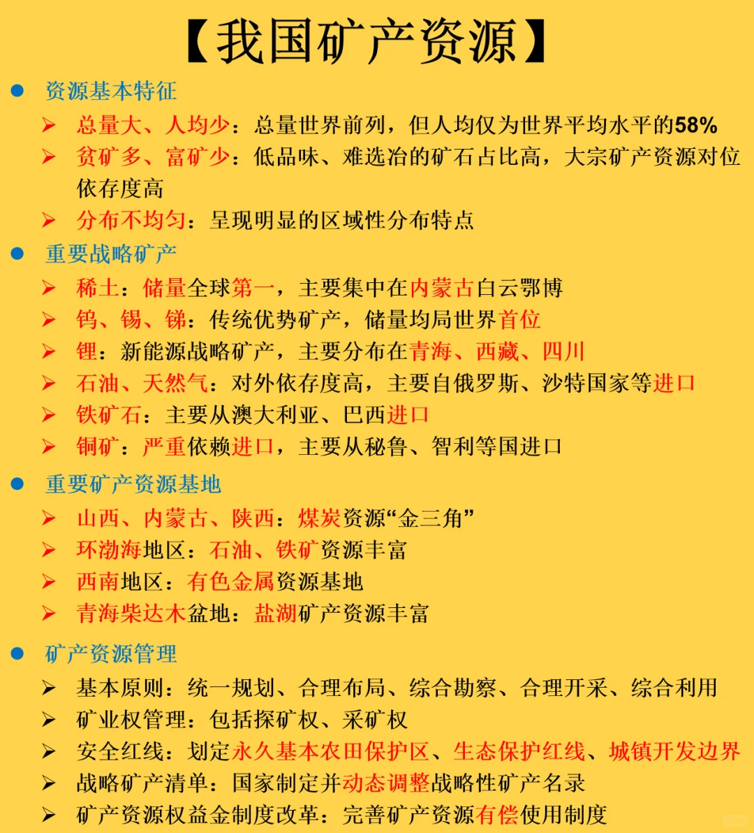 每日常识：我国矿产资源