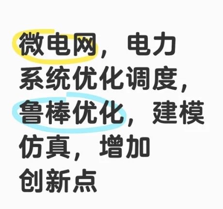 微电网，电力系统优化调度