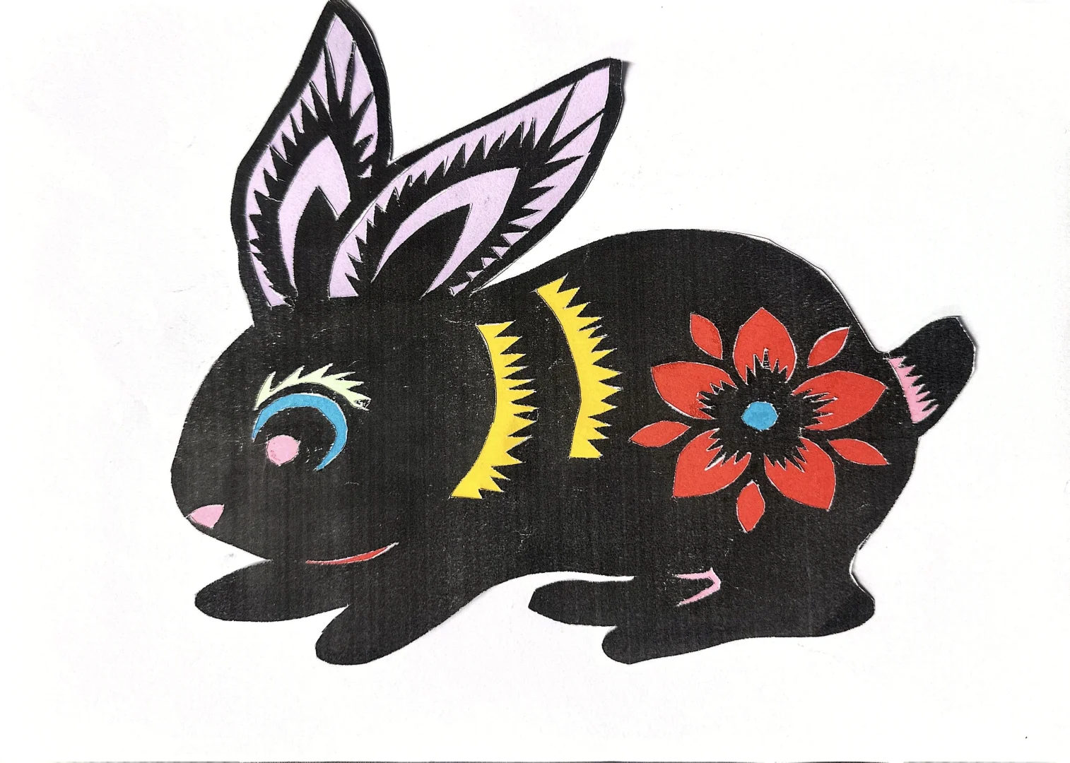 套色剪纸动物系列 学生作品系列