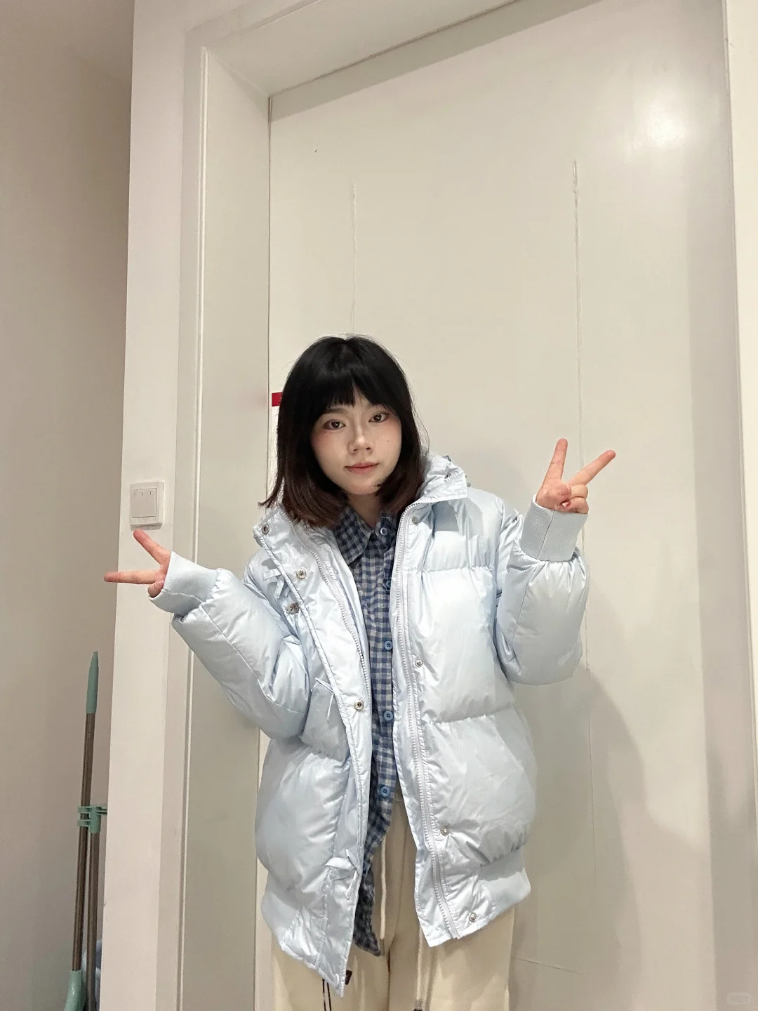 宝宝蓝棉服✨显白到发光！黄皮直接焊在身上！