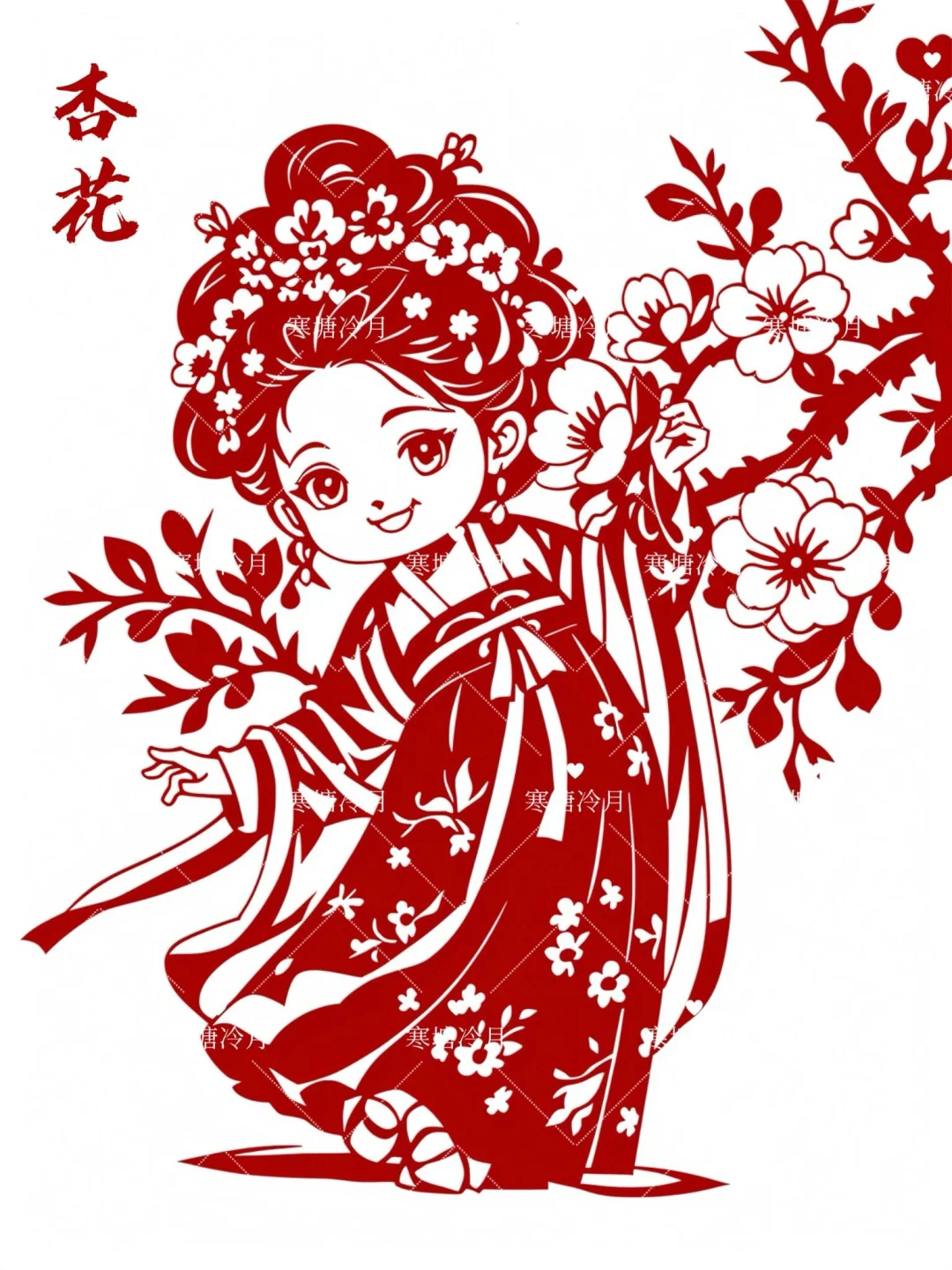 ?12月花神系列｜完结篇剪纸刻纸底稿分享