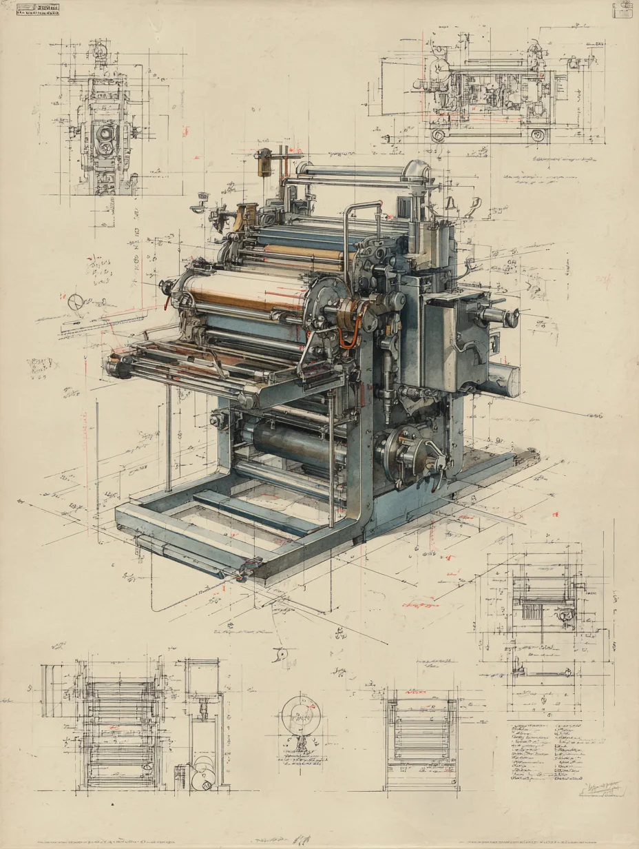 复古印刷机·设计草稿［咒语］