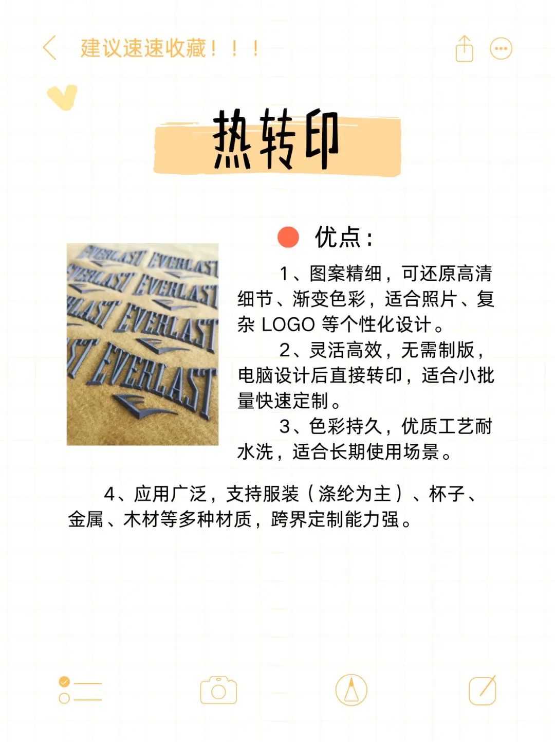 今天分享 热转印!!!