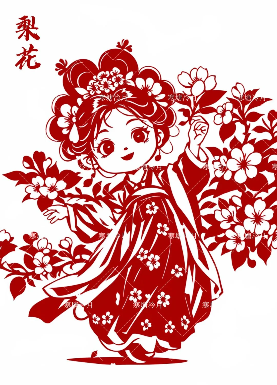 ?12月花神系列｜完结篇剪纸刻纸底稿分享