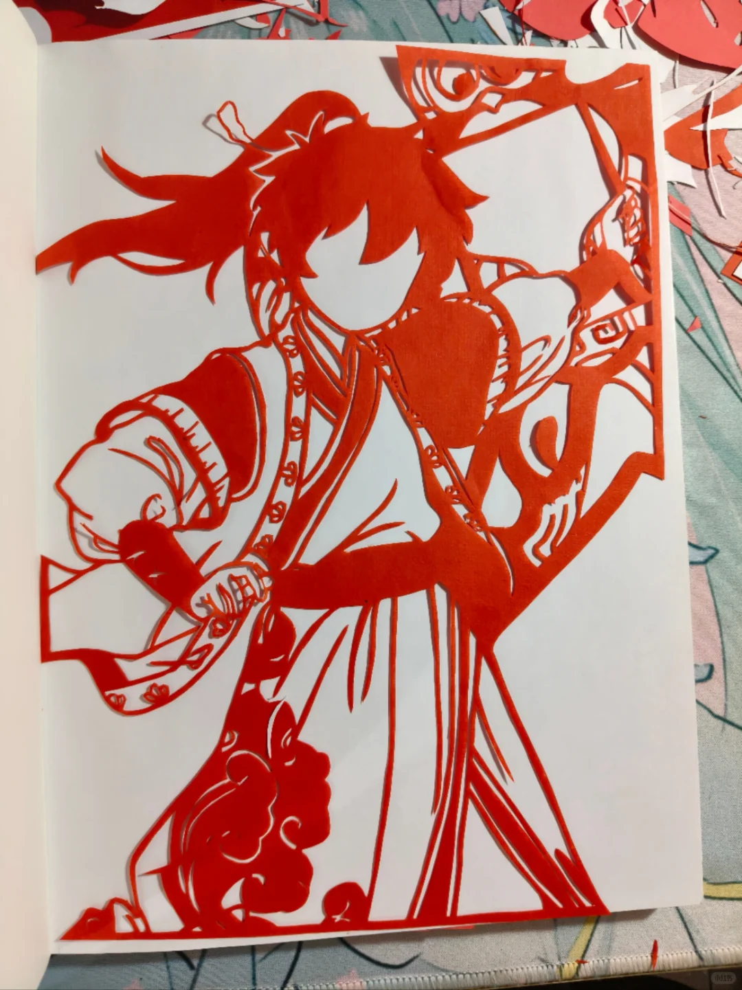 烟花红孩儿剪纸