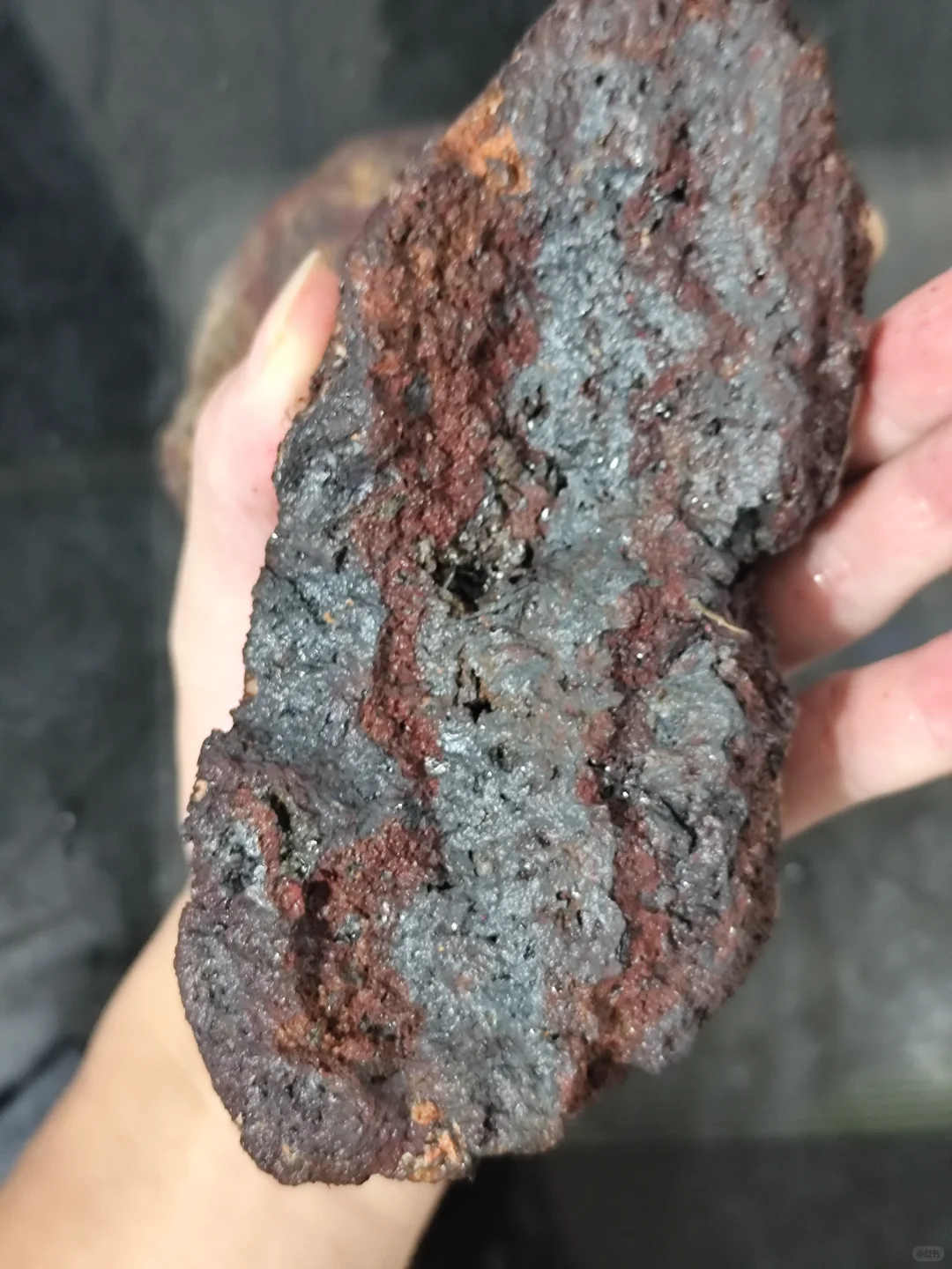 捡石头发现的疑似铁矿石的石头
