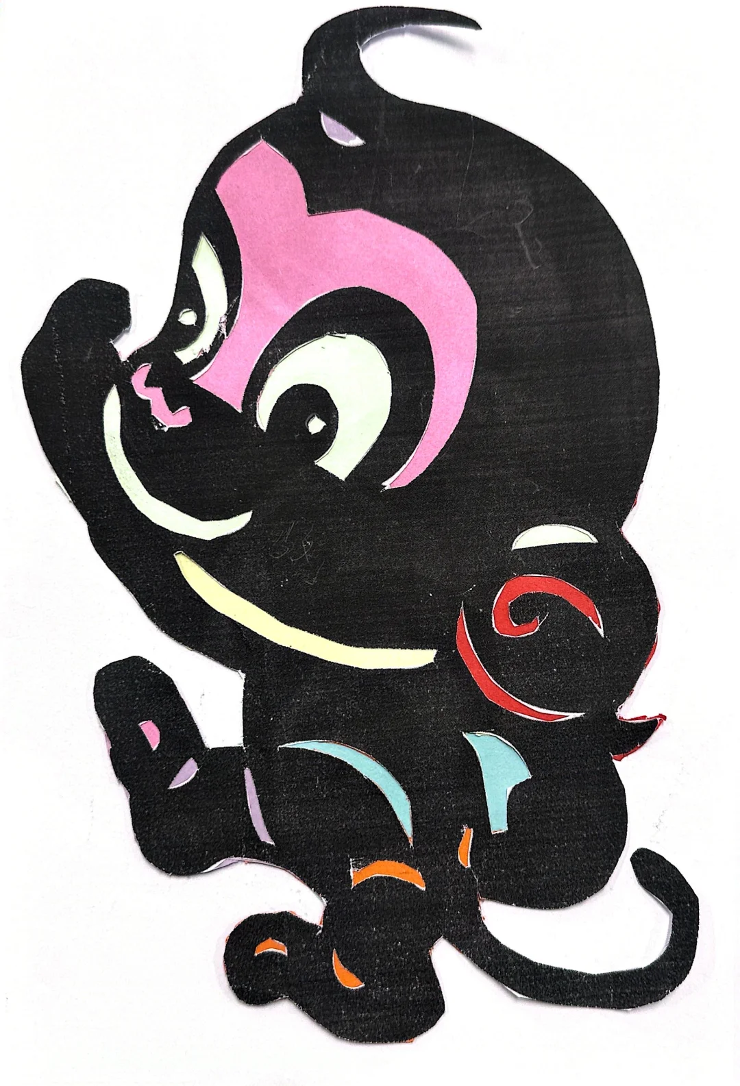 十二生肖套色剪纸类学生作品