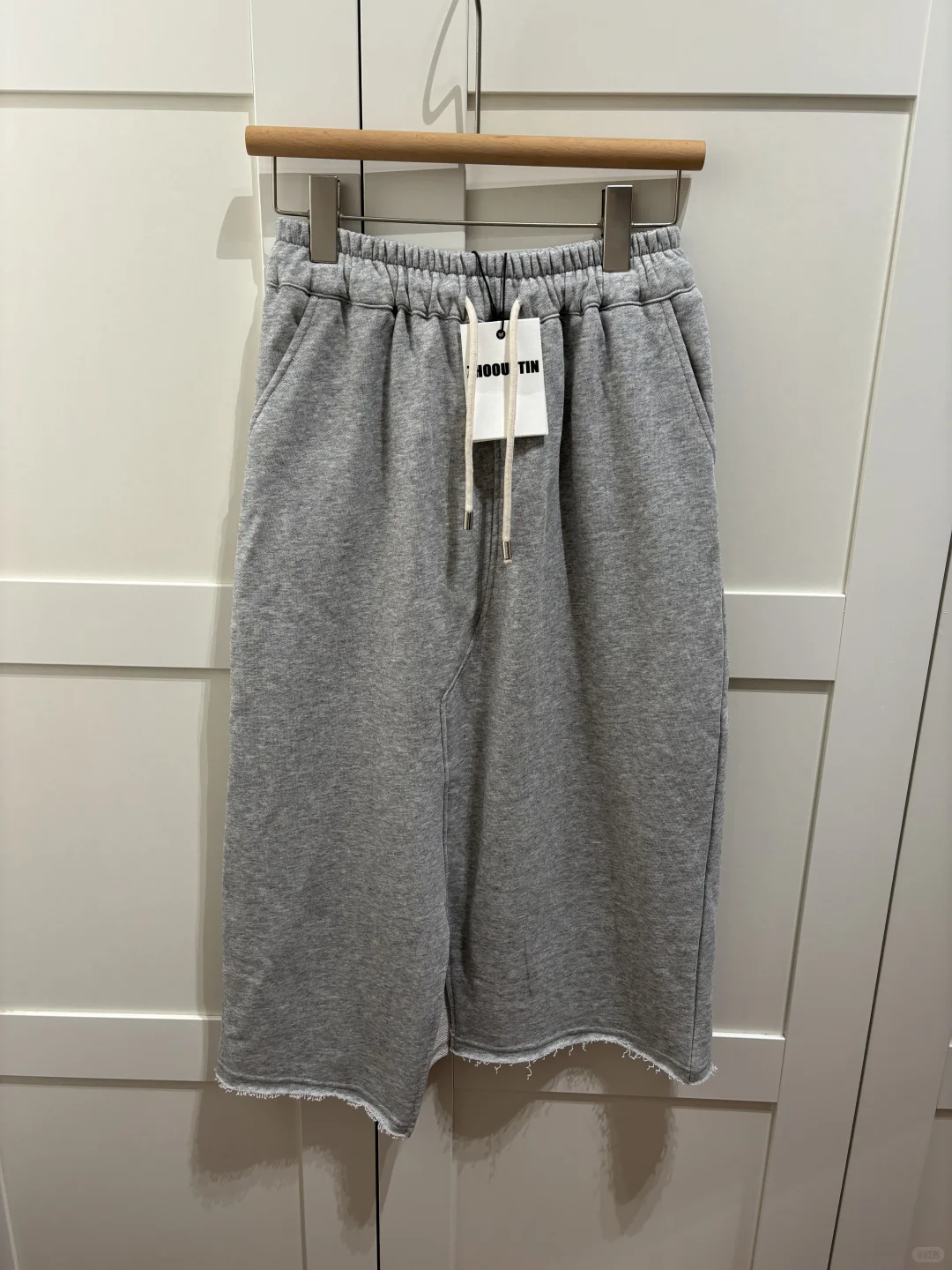 全新早秋韩系松紧腰高腰不对称设计休闲卫裙