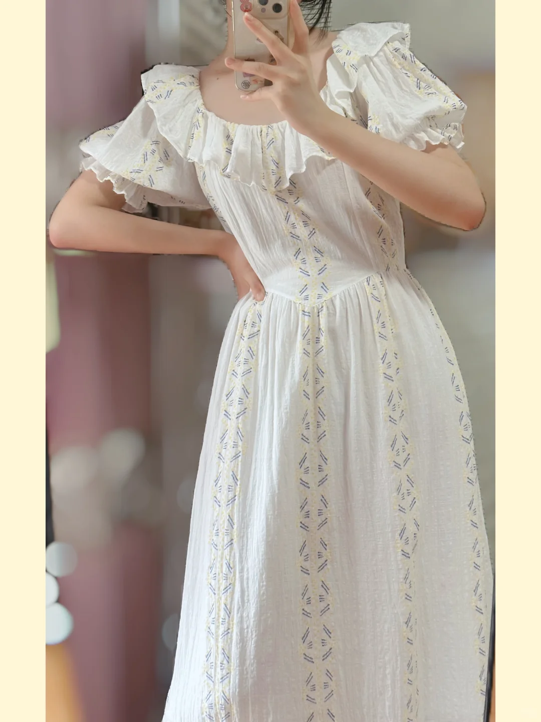 第4⃣️5⃣️块布?荷叶边连衣裙