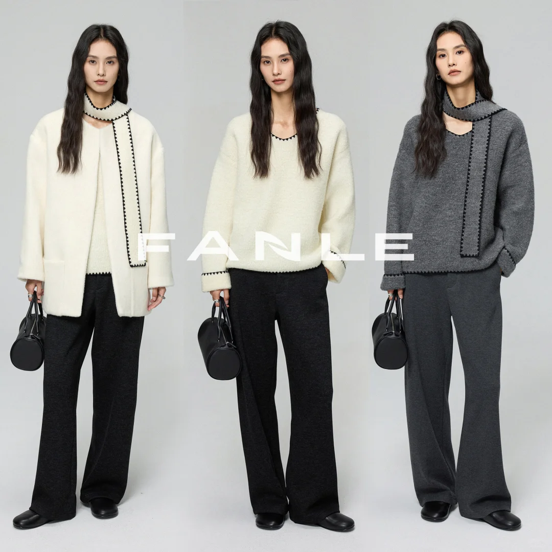 FANLE Studios｜10/31新品剧透 弧形羊毛裤