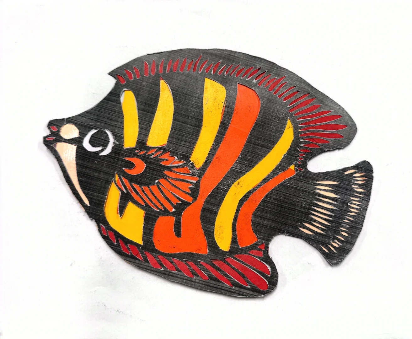 套色剪纸动物系列 学生作品系列