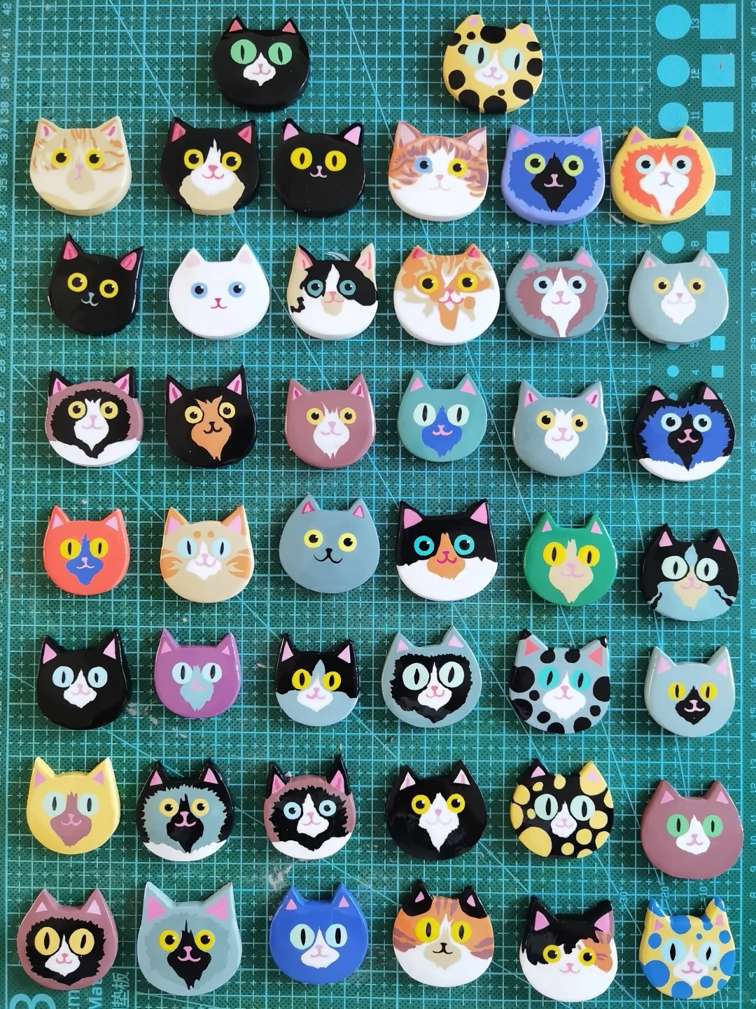 经验分享Ⅰ我用石塑粘土做的各种小猫头