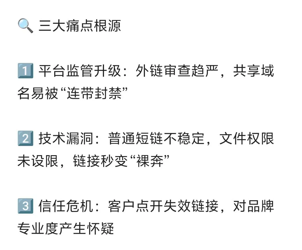 私域链接总被封？3大痛点+破解法来了！