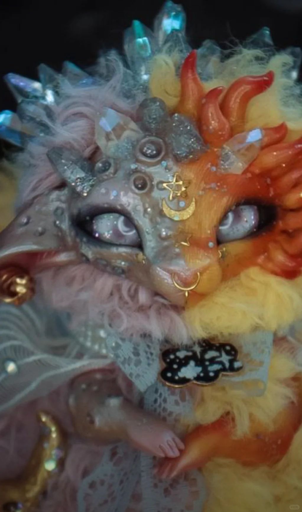 石塑黏土灵猫创意手工雕刻兽偶?-黏土艺术