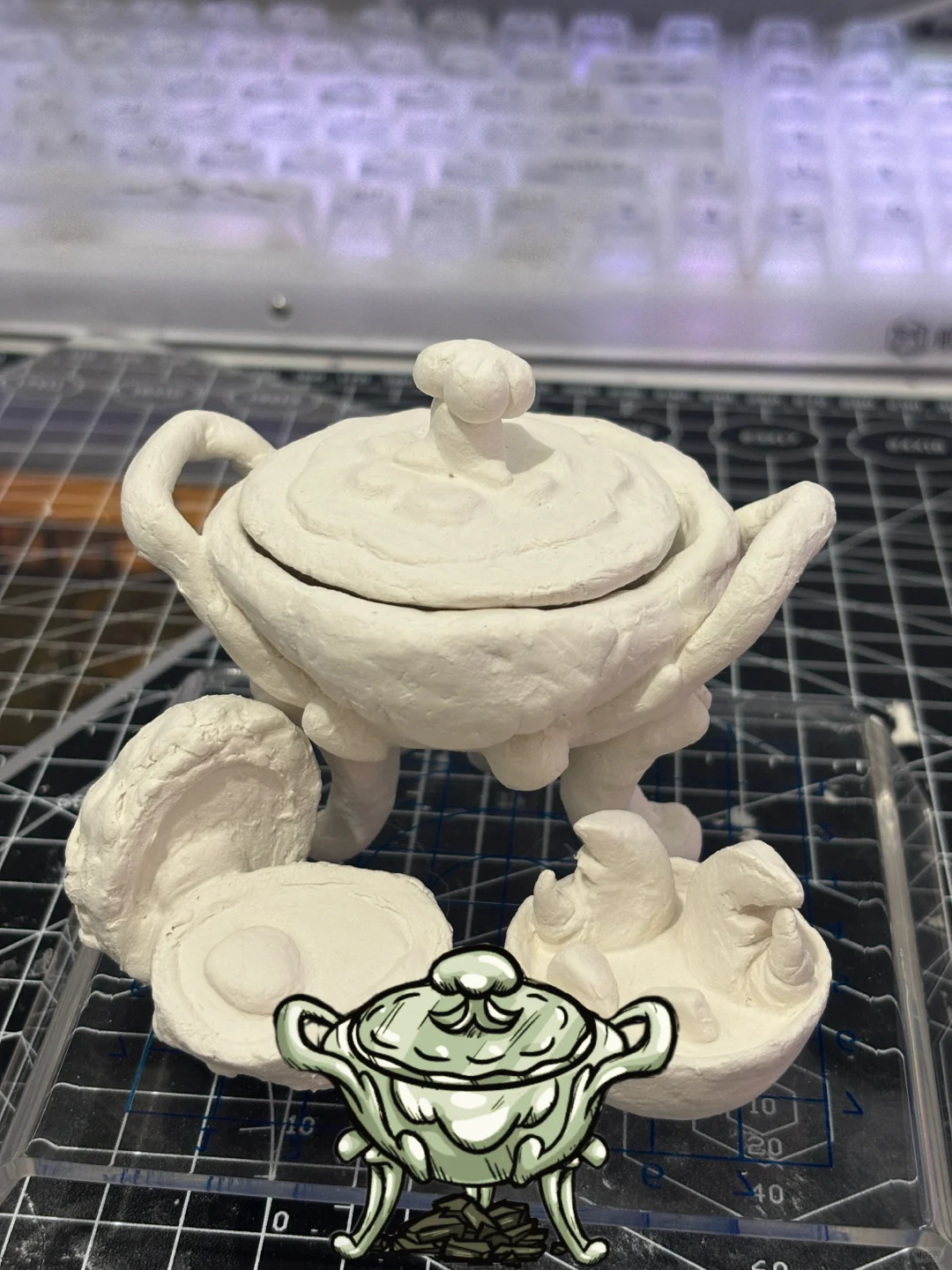 用石塑黏土捏了《饥荒》的锅和料理