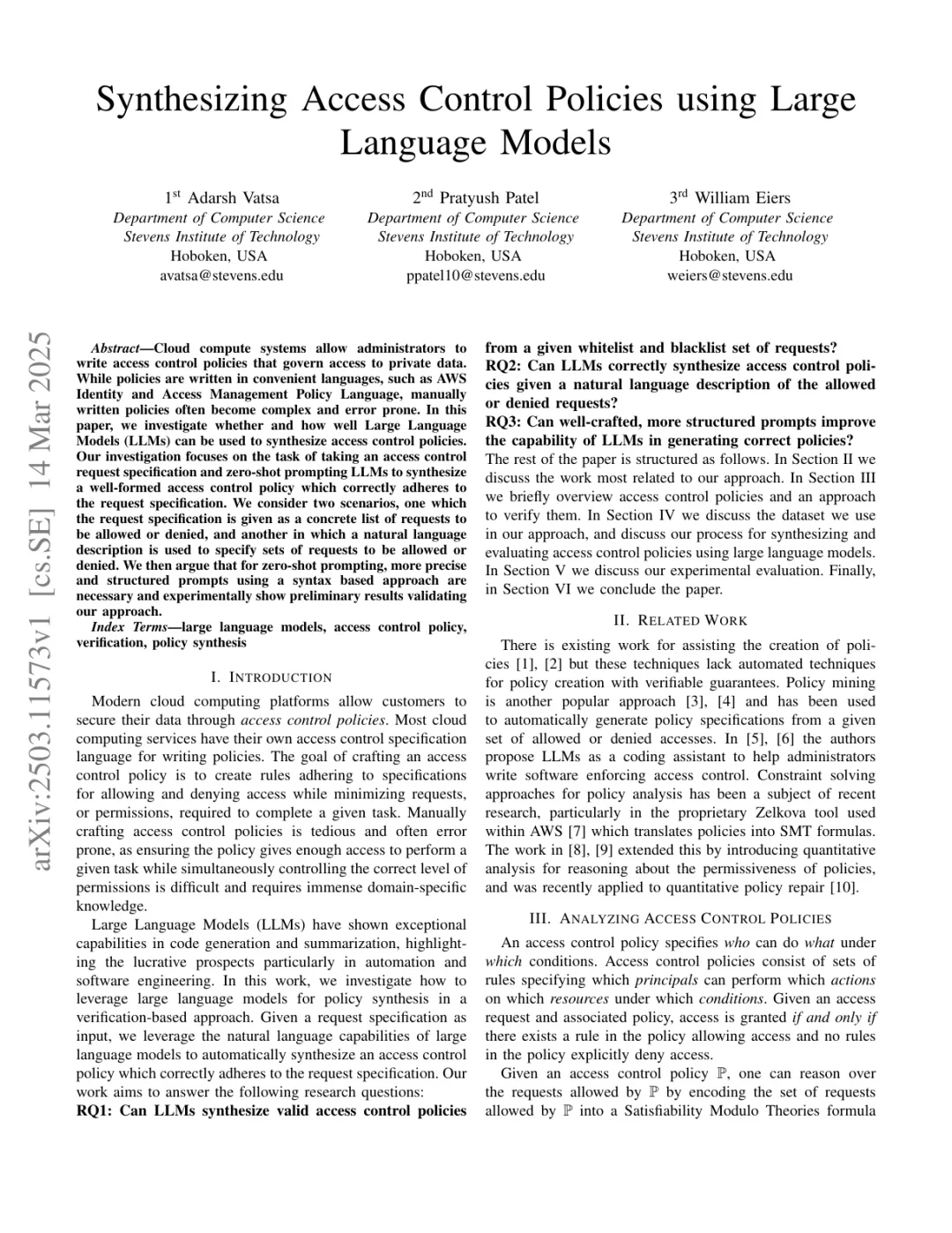 LLM新突破：自动生成访问控制策略