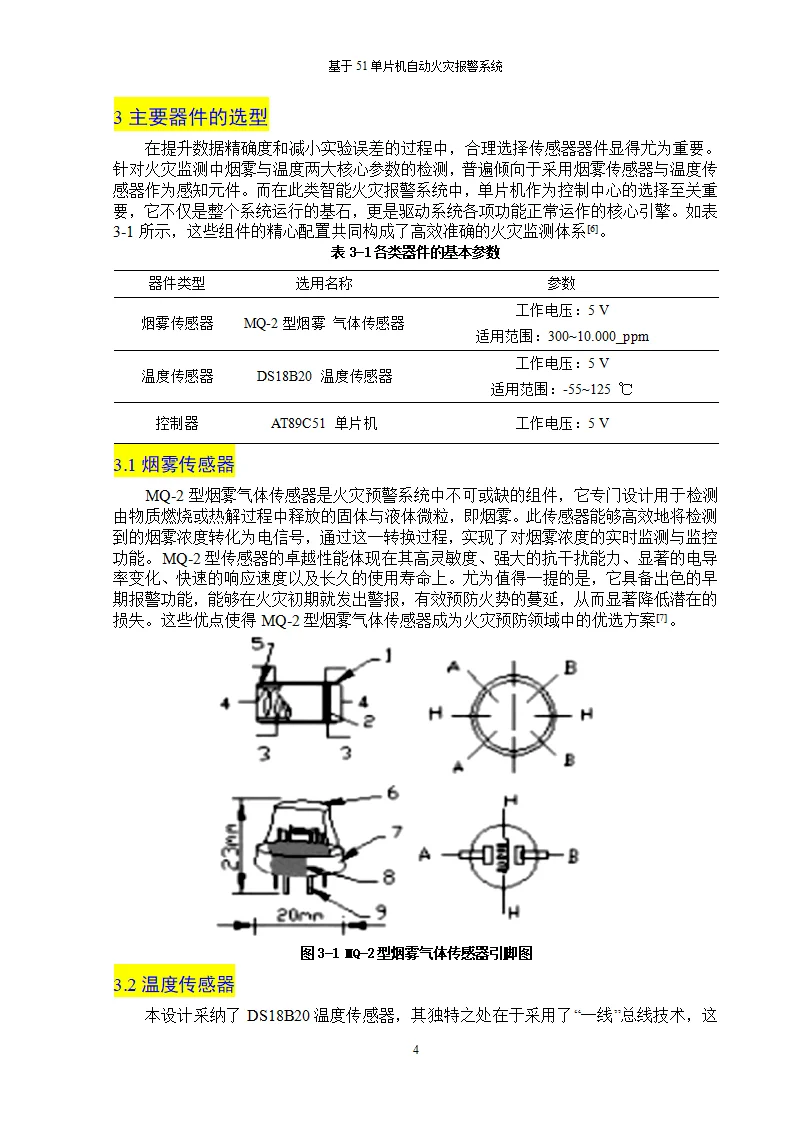 机电类/基于51单片机自动火灾报警系统