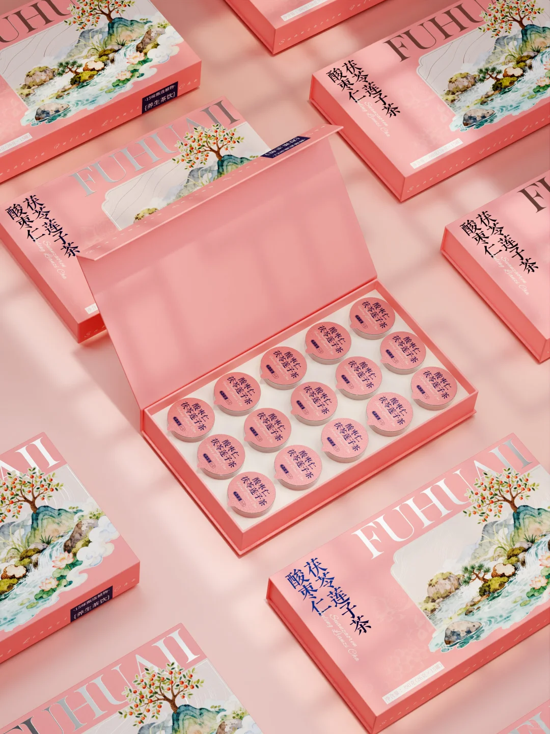 谁懂一秒沦陷！把江南晨雾和养生茶装成礼盒