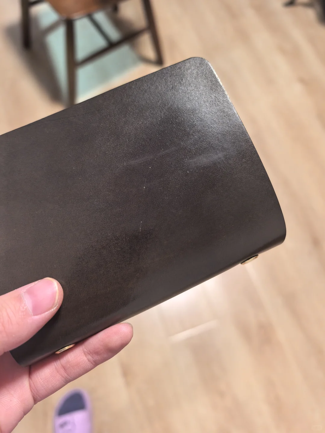 大功告成的时候斩齿伤到了皮面